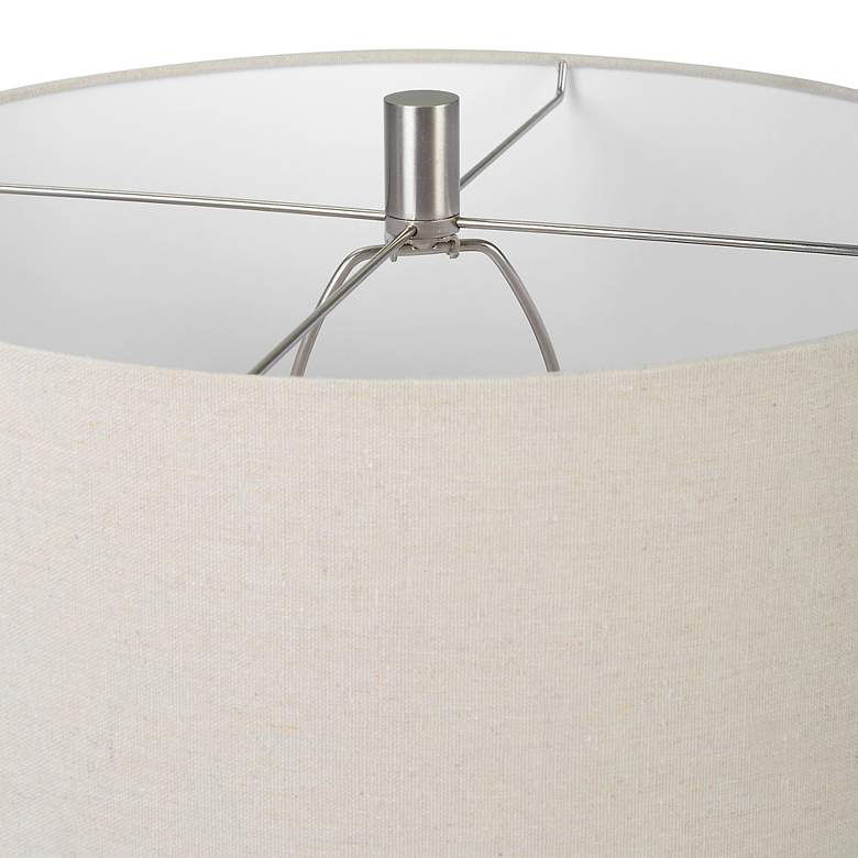 Image 7 Uttermost Cyclone 24 3/4" Ivory and Gray Modern Ceramic Table Lamp more views