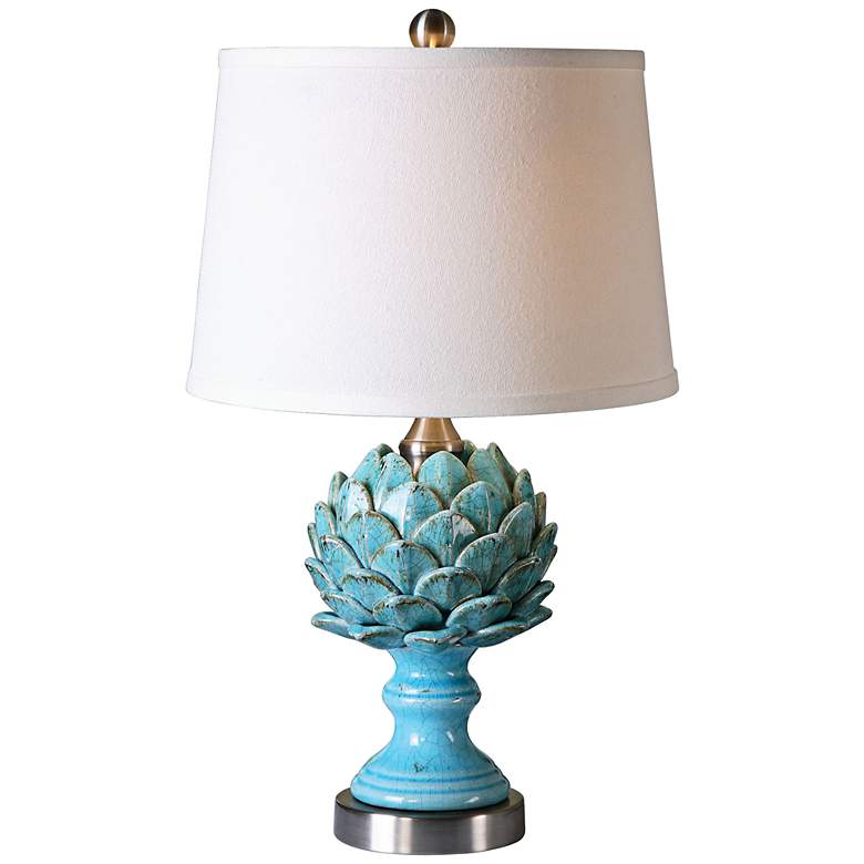 Image 1 Uttermost Cynara Blue Artichoke Ceramic Table Lamp