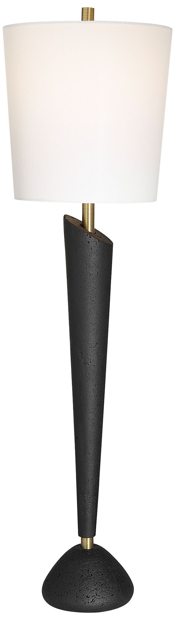 Image 2 Uttermost Cypher 36" High Cast Black Stone Buffet Lamp