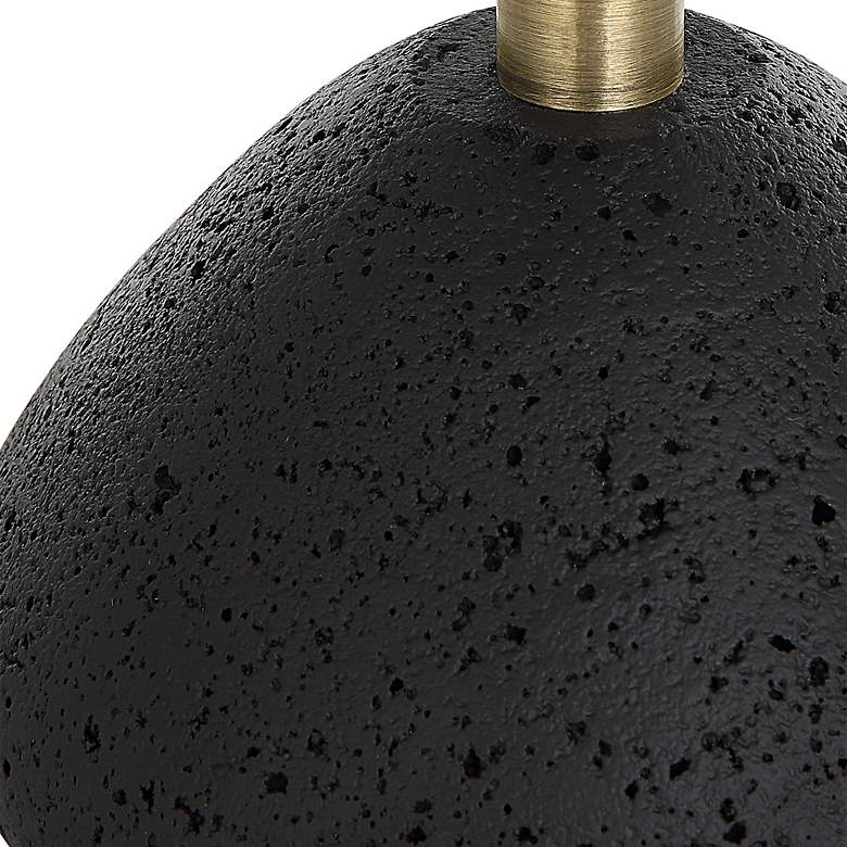 Image 5 Uttermost Cypher Cast Black Stone Buffet Table Lamp more views