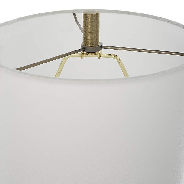Image 7 Uttermost Cypher Cast Black Stone Buffet Table Lamp more views