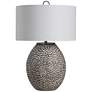 Uttermost Cyprien 27 1/4" Gray and Crackled White Ceramic Table Lamp