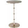 2_Uttermost Cyprus 24" H x 14" W  Brass and White Accent Table