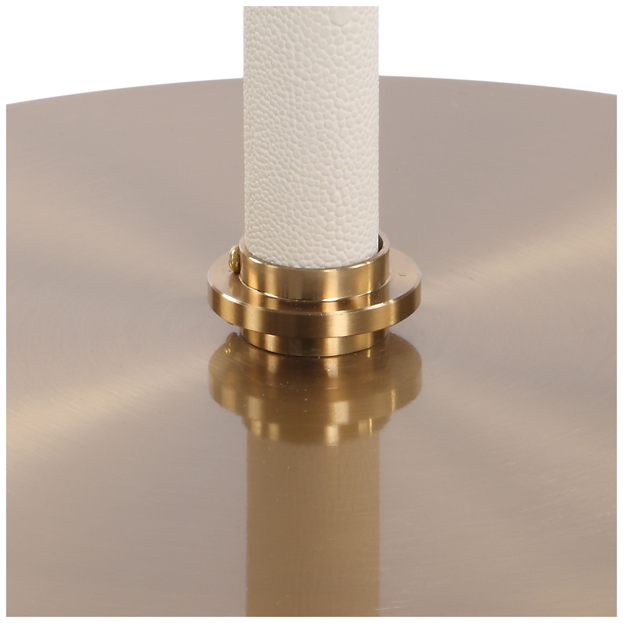 Image 5 Uttermost Cyprus 24" H x 14" W  Brass and White Accent Table more views