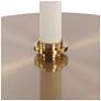 5_Uttermost Cyprus 24" H x 14" W  Brass and White Accent Table more views