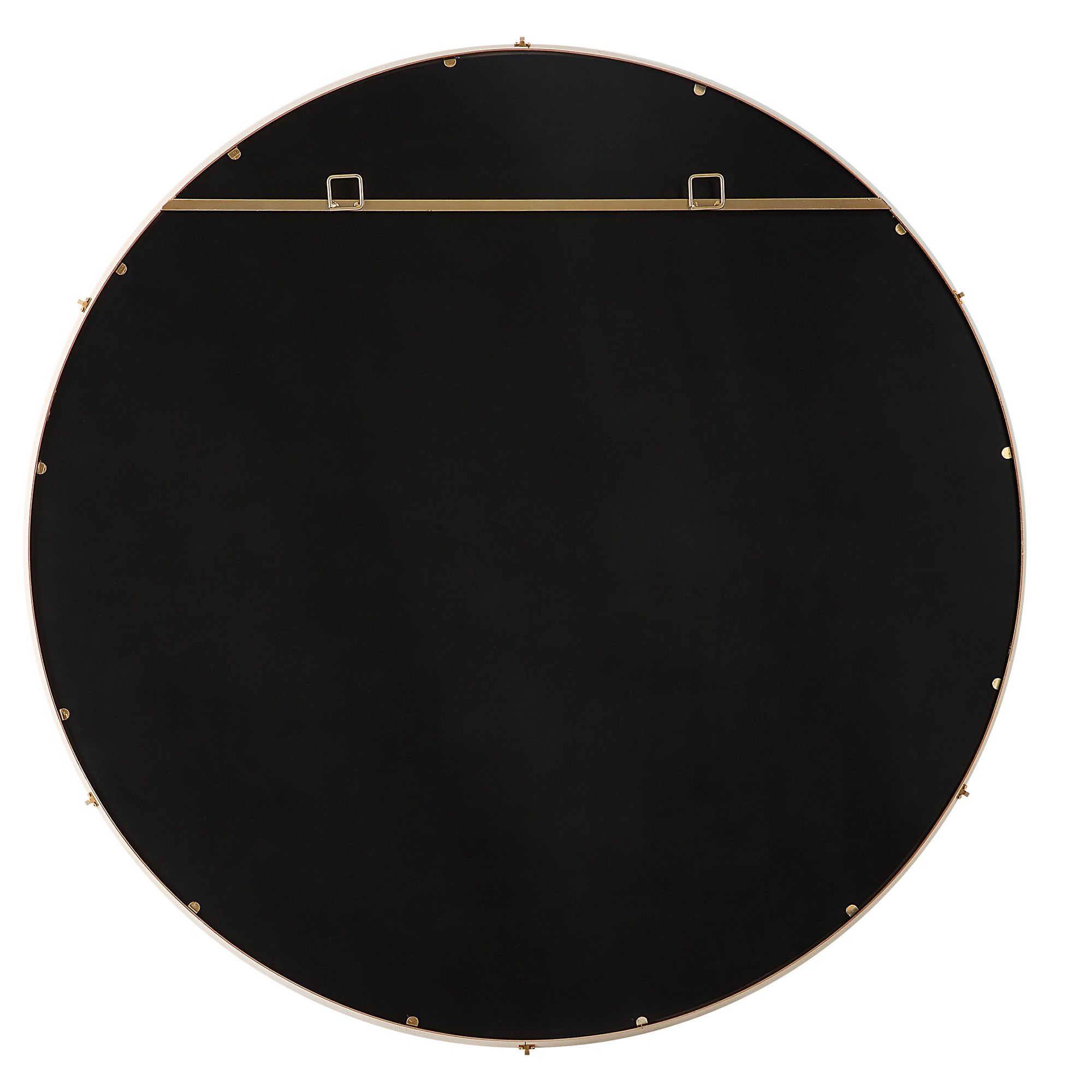 Image 6 Uttermost Cyprus 43" Round White and Brass Mirror more views