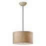 2_Uttermost Dafina 22" Wide 3-Light Burlap Drum Pendant Light