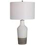 2_Uttermost Dakota 26 1/2" White Crackle Glaze Ceramic Table Lamp
