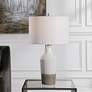 1_Uttermost Dakota 26 1/2" White Crackle Glaze Ceramic Table Lamp