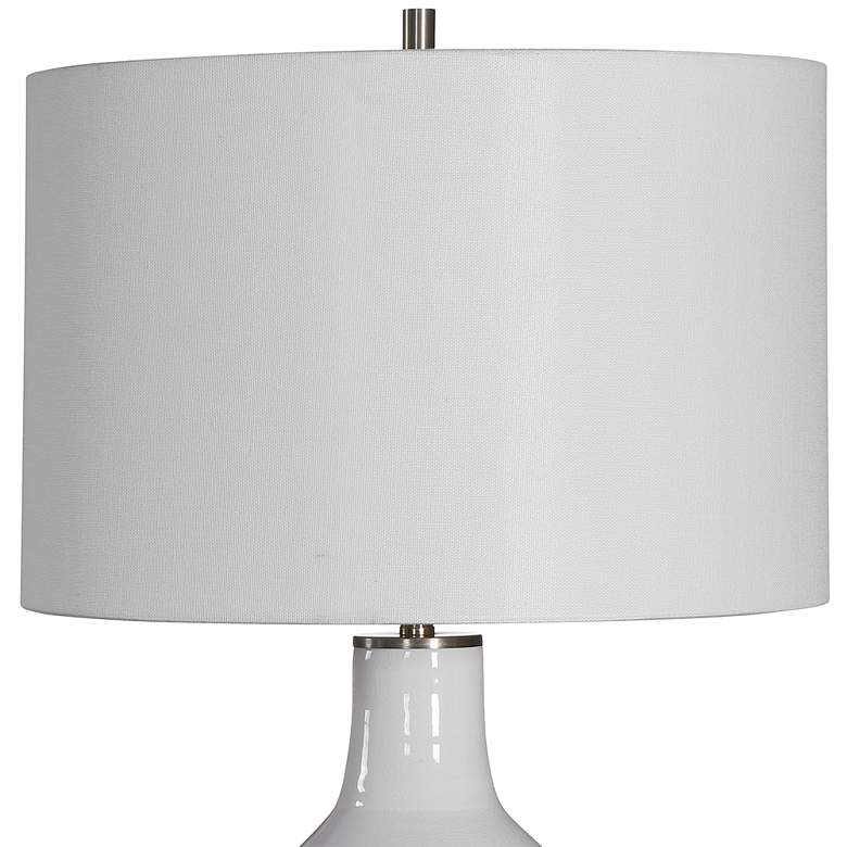 Image 3 Uttermost Dakota 26 1/2" White Crackle Glaze Ceramic Table Lamp more views