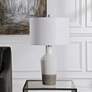 7_Uttermost Dakota 26 1/2" White Crackle Glaze Ceramic Table Lamp more views