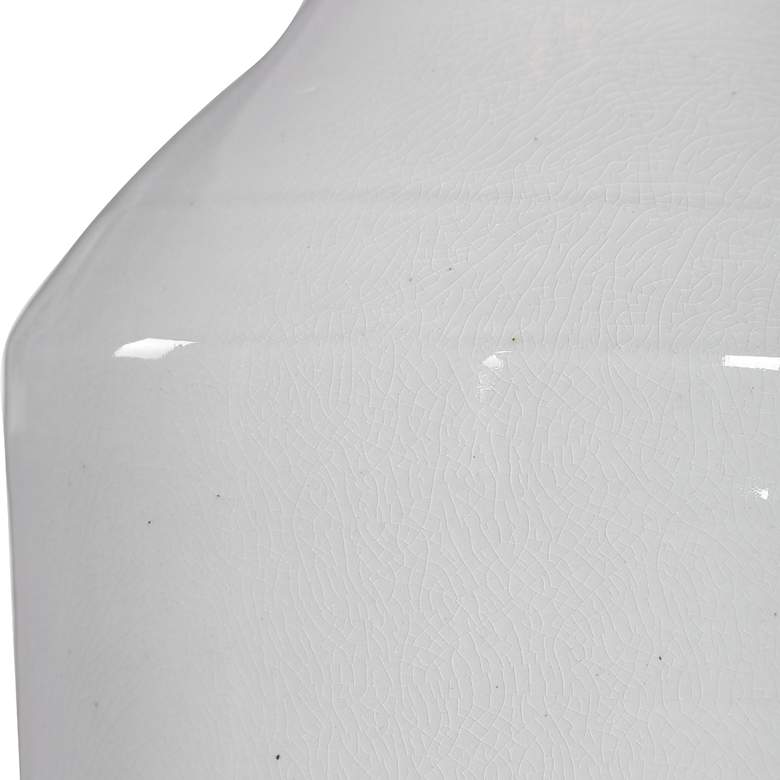Uttermost Dakota White Crackle Glaze Ceramic Table Lamp more views