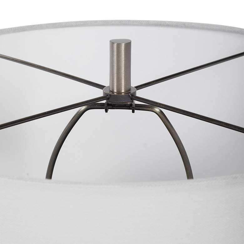 Image 5 Uttermost Dakota White Crackle Glaze Ceramic Table Lamp more views
