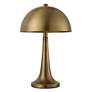 2_Uttermost Dame 16" High Antique Brass Dome Shade Accent Table Lamp
