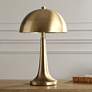 3_Uttermost Dame 16" High Antique Brass Dome Shade Accent Table Lamp more views