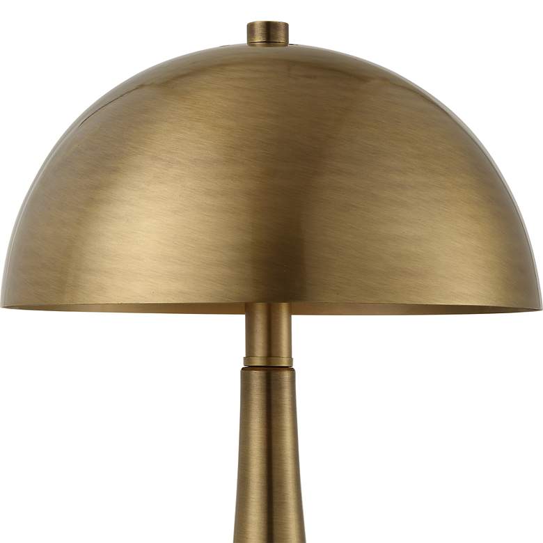 Image 5 Uttermost Dame 16" High Antique Brass Dome Shade Accent Table Lamp more views
