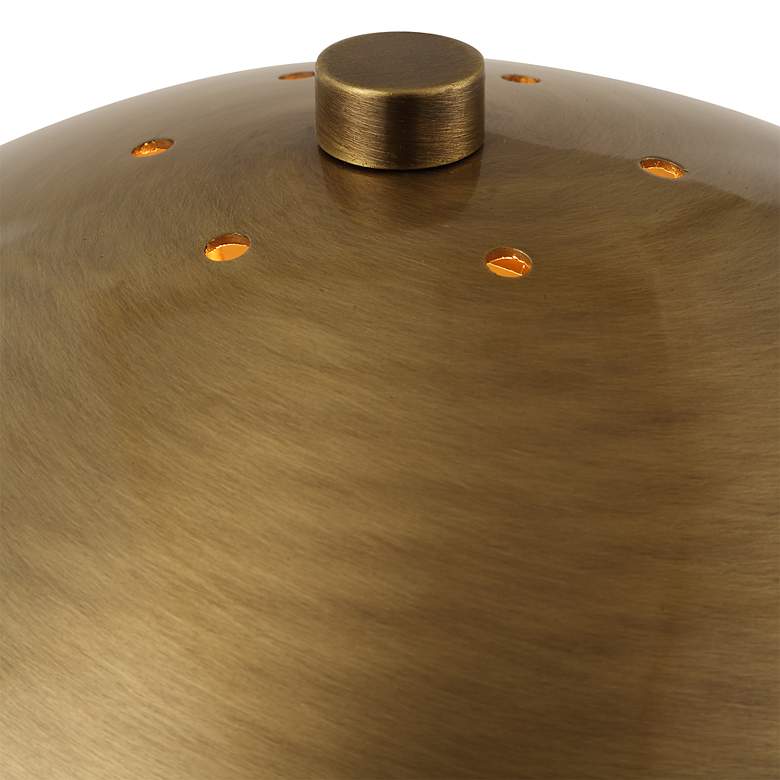 Image 6 Uttermost Dame 16" High Antique Brass Dome Shade Accent Table Lamp more views