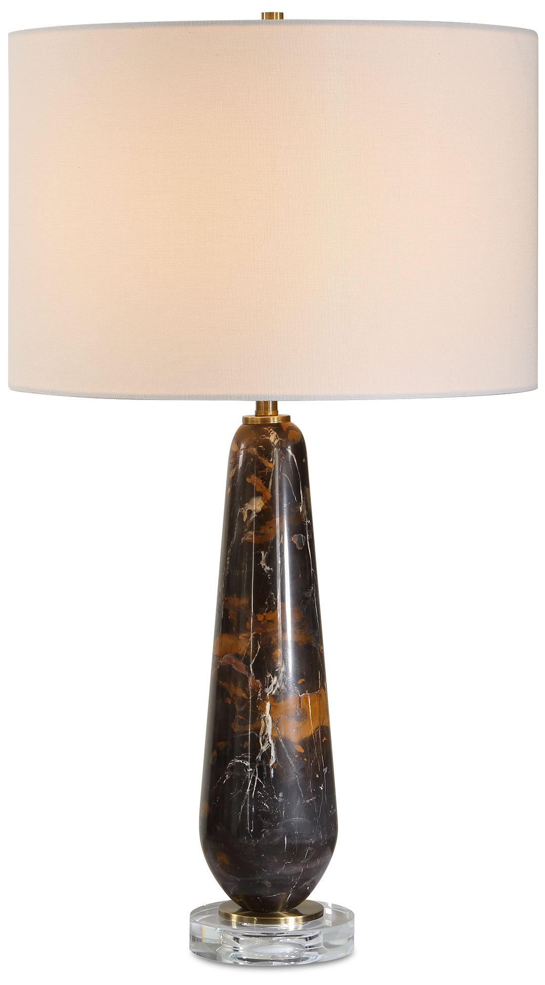 Image 2 Uttermost Dames 26 3/4" Black Marble Table Lamp