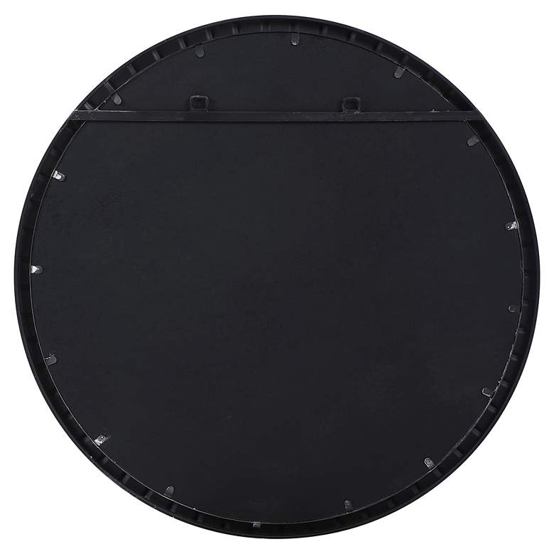 Image 4 Uttermost Dandridge Matte Black 34 inch Round Wall Mirror more views