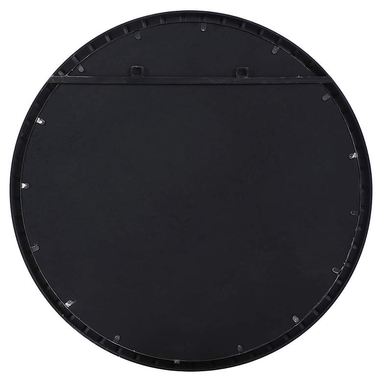Image 5 Uttermost Dandridge Matte Black 34" Round Wall Mirror more views