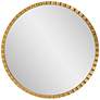 2_Uttermost Dandridge Metallic Gold Leaf 42" Round Oversized Wall Mirror