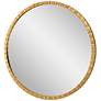 4_Uttermost Dandridge Metallic Gold Leaf 42" Round Oversized Wall Mirror more views