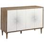Uttermost Dani 48" Wide Natural and White 4-Door Modern Accent Cabinet