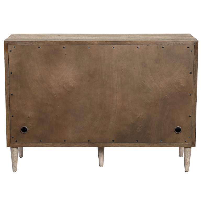 Image 7 Uttermost Dani 48" Wide Natural and White 4-Door Modern Accent Cabinet more views