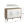 Uttermost Dani 48" Wide Natural and White 4-Door Modern Accent Cabinet