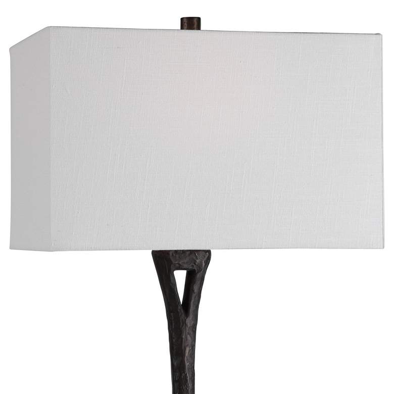 Image 3 Uttermost Darbie 35 3/4" Modern Aged Black Cast Iron Table Lamp more views
