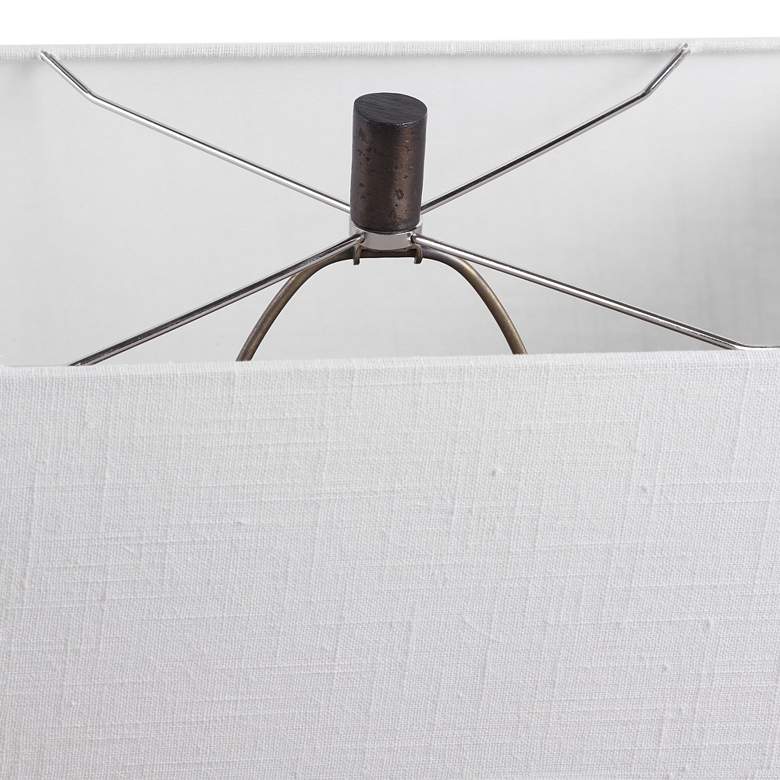 Image 5 Uttermost Darbie 35 3/4" Modern Aged Black Cast Iron Table Lamp more views