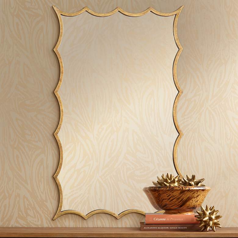 Image 1 Uttermost Dareios Gold 24 inch x 39 inch Wall Mirror