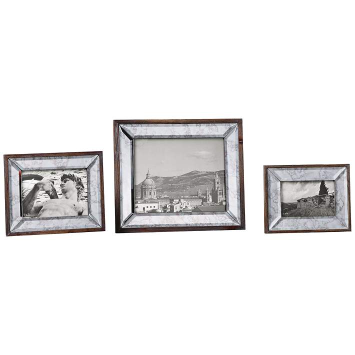 Uttermost Daria Aged Pecan 3-Piece Wood Photo Frame Set - #1M726 | Lamps  Plus