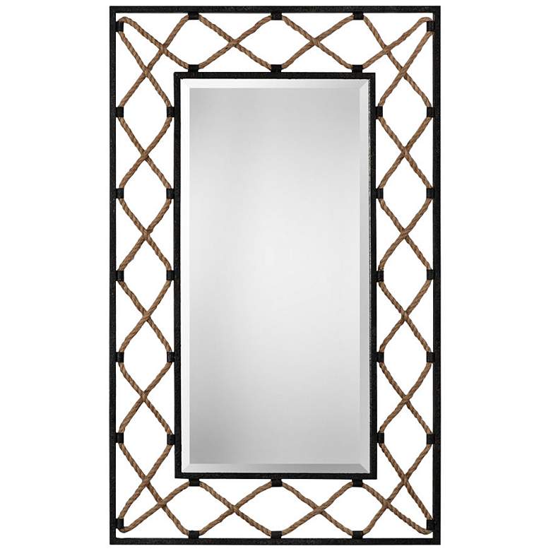 Image 1 Uttermost Darya Black 32 1/4" x 52" Nautical Wall Mirror