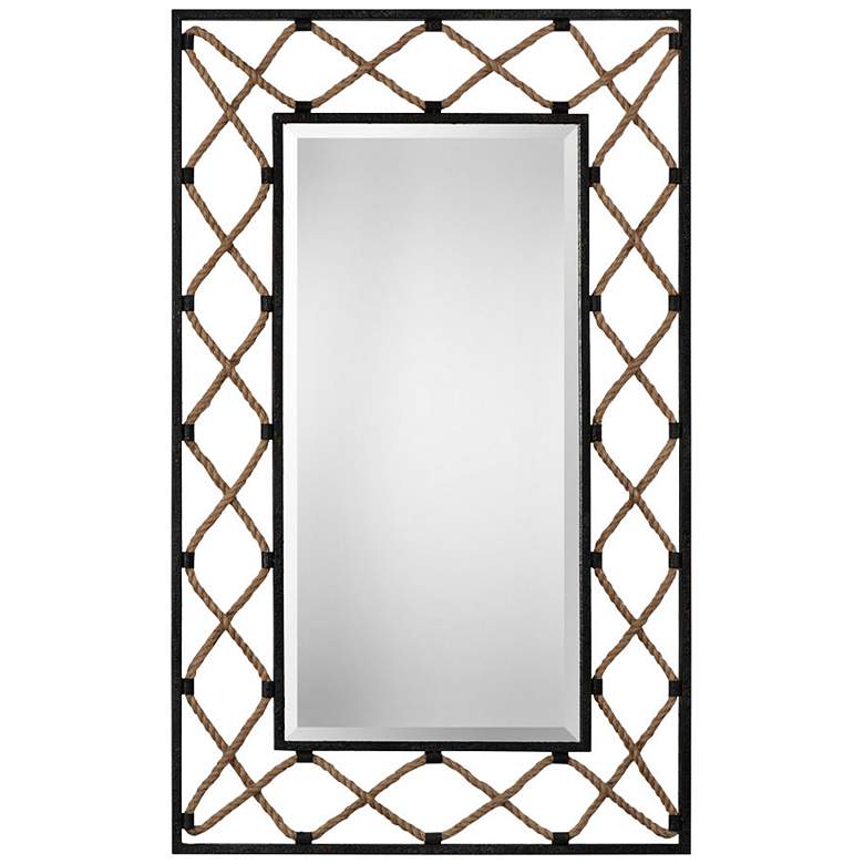 Image 1 Uttermost Darya Black 32 1/4 inch x 52 inch Nautical Wall Mirror