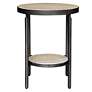 2_Uttermost Dauntless 19" Wide Black Round Side Table