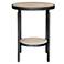 Uttermost Dauntless 19" Wide Black Round Side Table