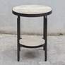 3_Uttermost Dauntless 19" Wide Black Round Side Table more views