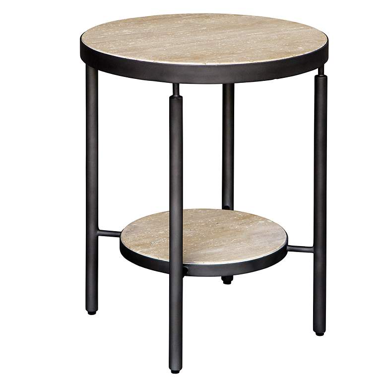 Image 5 Uttermost Dauntless 19" Wide Black Round Side Table more views
