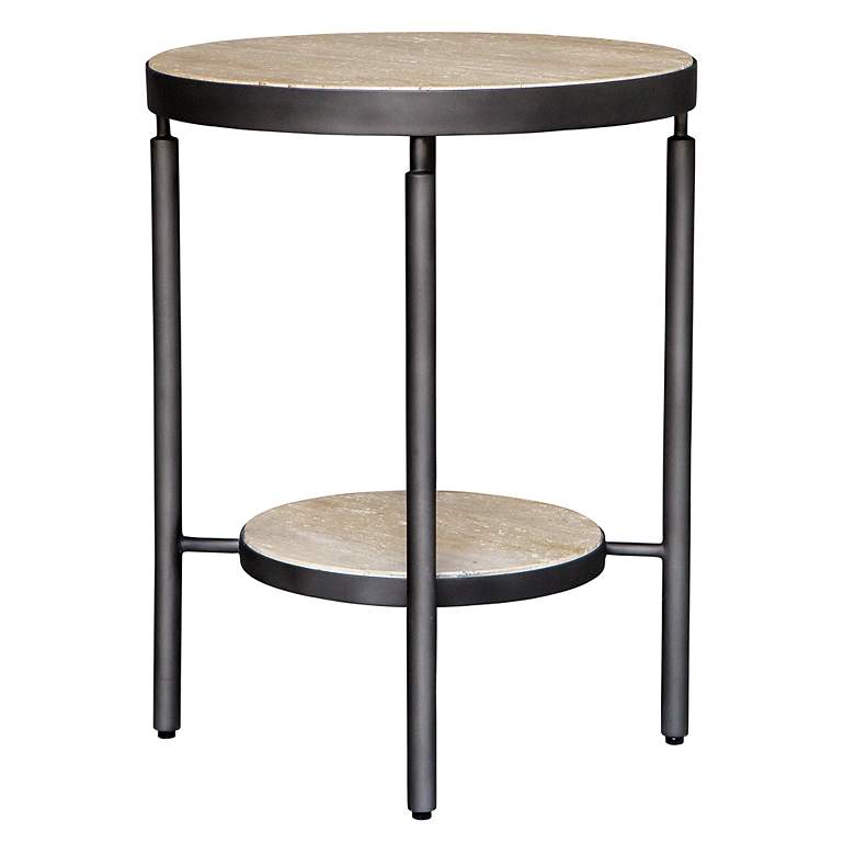 Image 6 Uttermost Dauntless 19" Wide Black Round Side Table more views