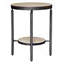 6_Uttermost Dauntless 19" Wide Black Round Side Table more views