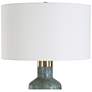 4_Uttermost Dauphine 27 1/4" Teal Glass Table Lamp more views