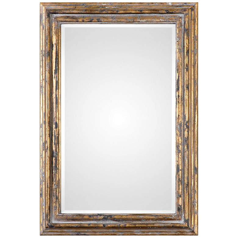 Image 1 Uttermost Davagna Gold 28 inch x 40 inch Rectangle Wall Mirror