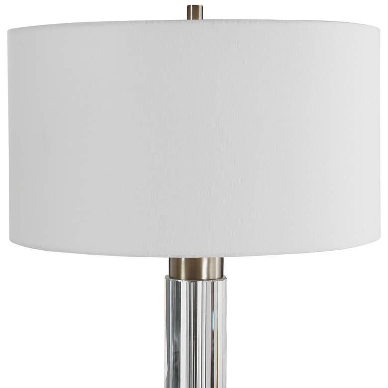 Image 3 Uttermost Davies Crystal Table Lamp with White Linen Shade more views