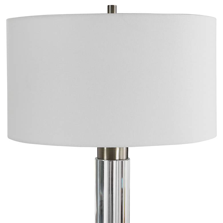 Image 4 Uttermost Davies Crystal Table Lamp with White Linen Shade more views