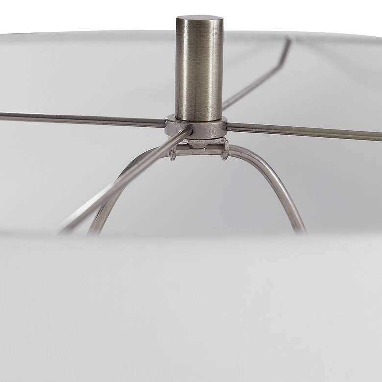 Image 5 Uttermost Davies Crystal Table Lamp with White Linen Shade more views