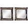 Uttermost Davion Antiqued 18" Square Wall Mirrors Set of 2