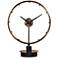 Uttermost Davy 24 1/2" High Brass and Black Table Clock