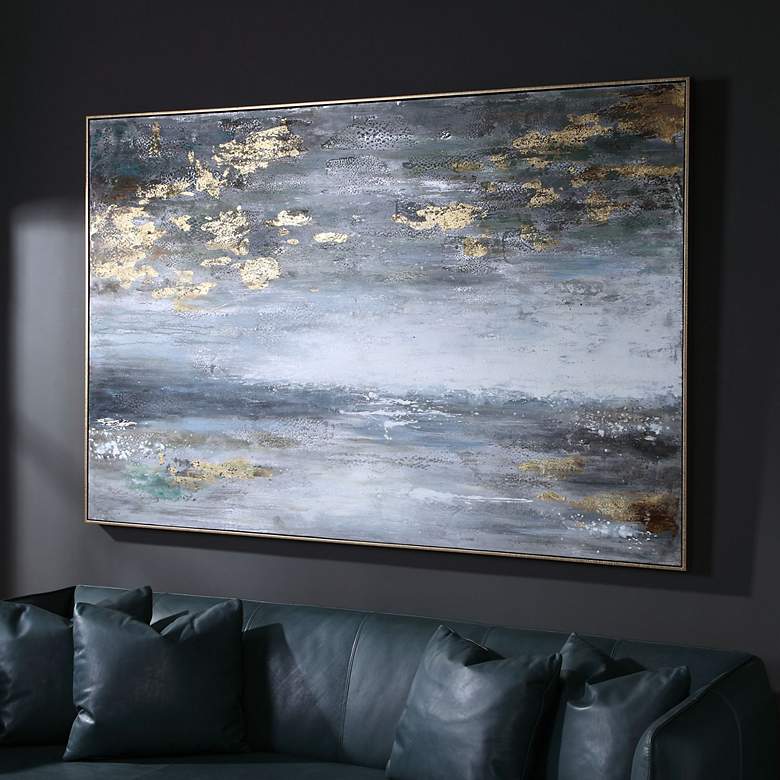 Image 3 Uttermost Dawn to Dusk 73" Wide Framed Canvas Wall Art more views