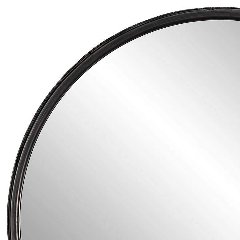 Image 3 Uttermost Dawsyn Aged Black 44" Round Wall Mirror more views